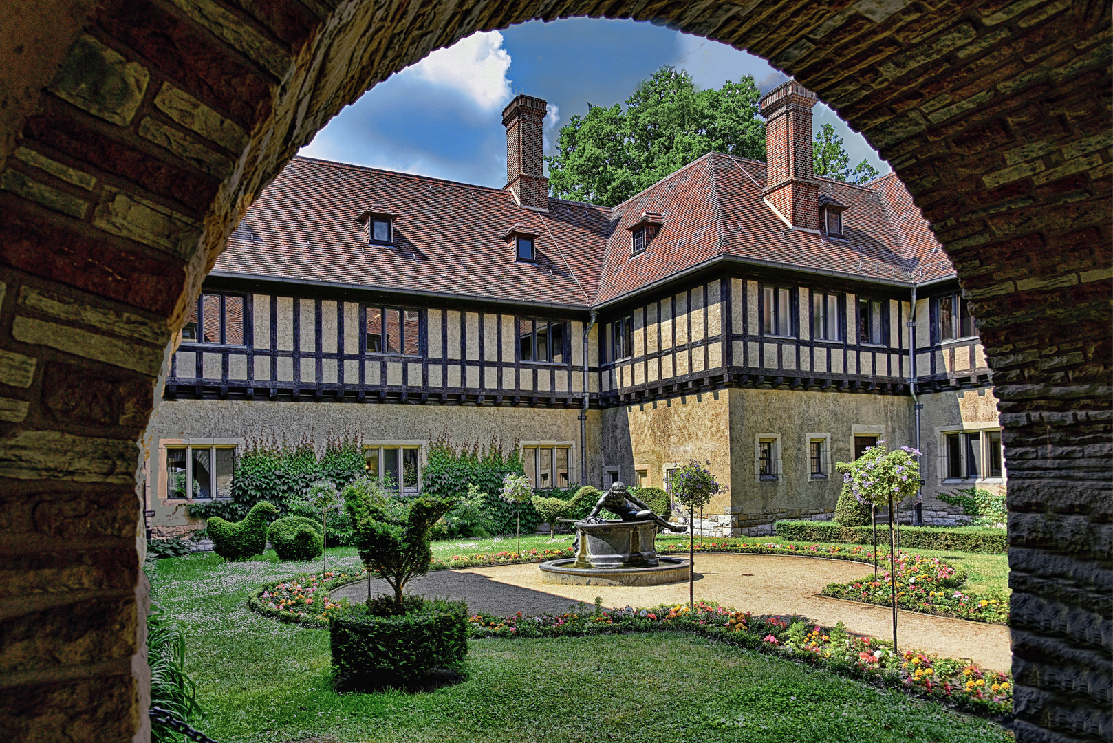 Potsdam, Neuer Garten: Schloss Cecilienhof, Prinzengarten -