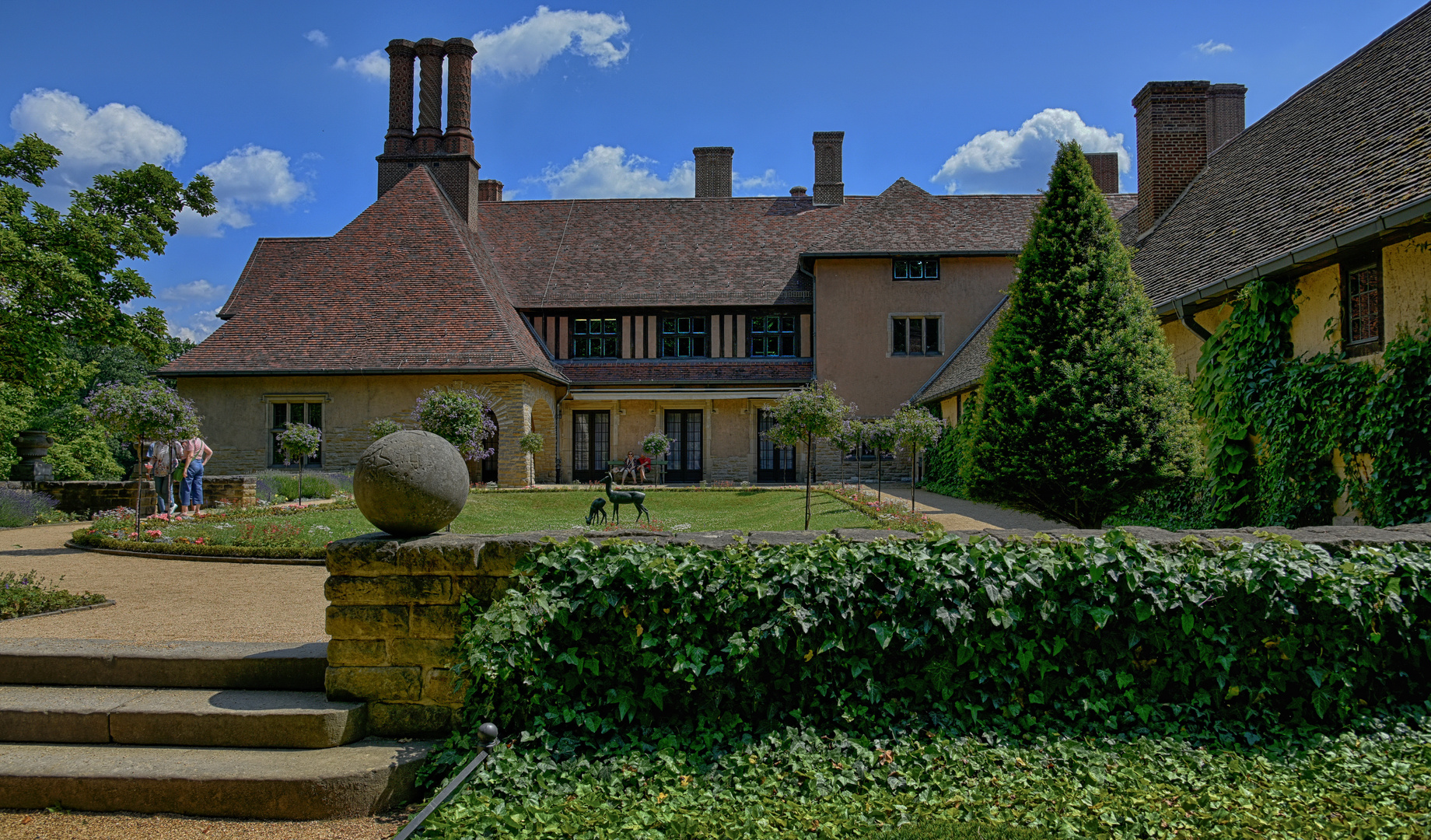 Potsdam, Neuer Garten: Schloss Cecilienhof, Prinzengarten -