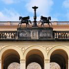 Potsdam Pfingstberg Bevedere; Balustrade mit 2 Pegasoi