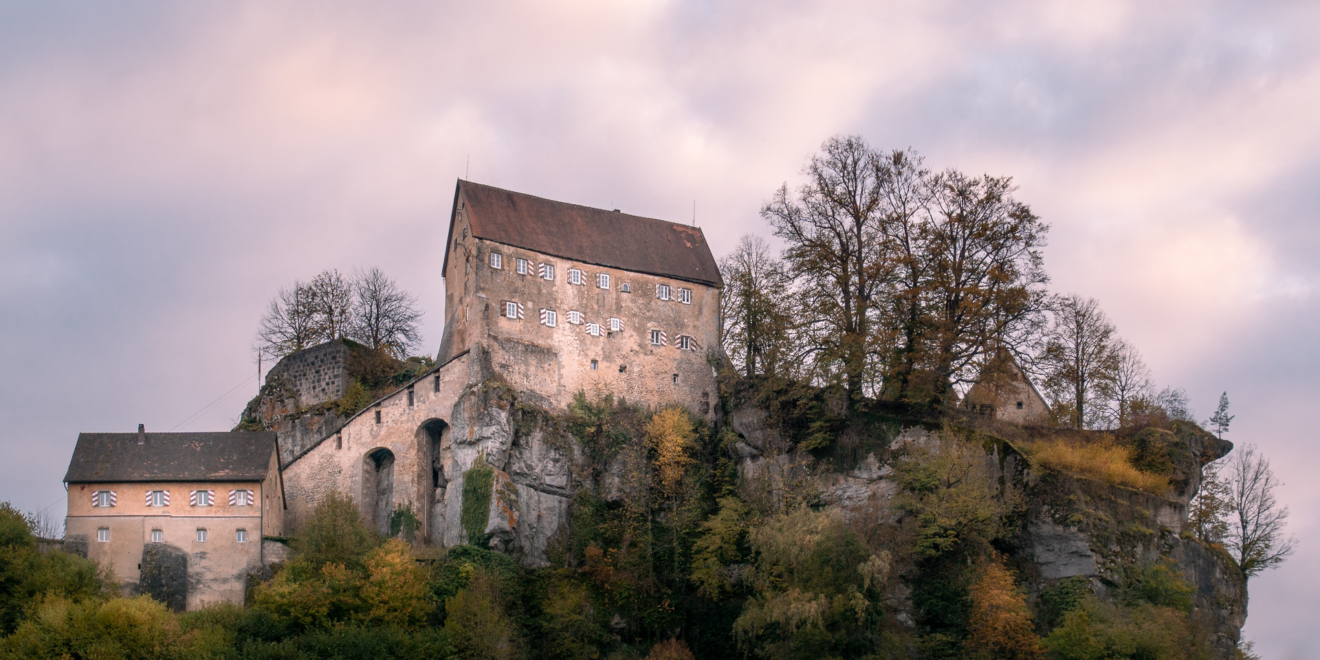 Pottenstein Castle in Autumn