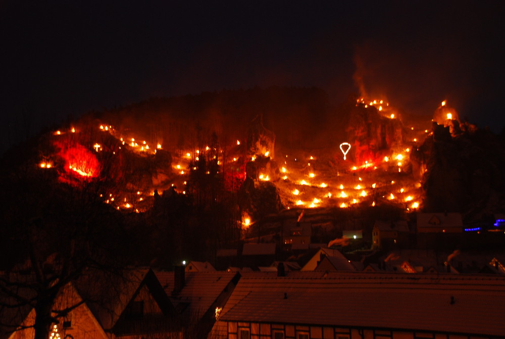 Pottenstein in Flammen