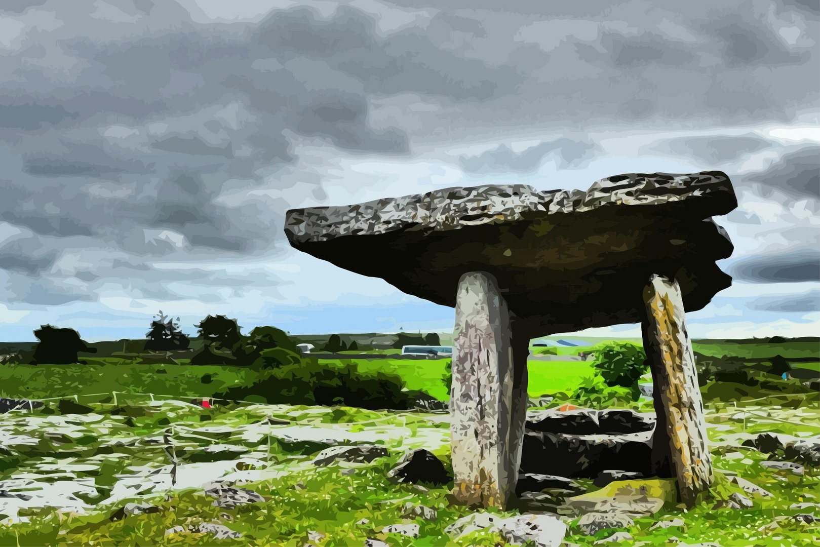 Poulnabrone Tomb, The Burren - Vektor