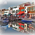 pour les amis de fc .de  , reflets  à Burano, venezia 