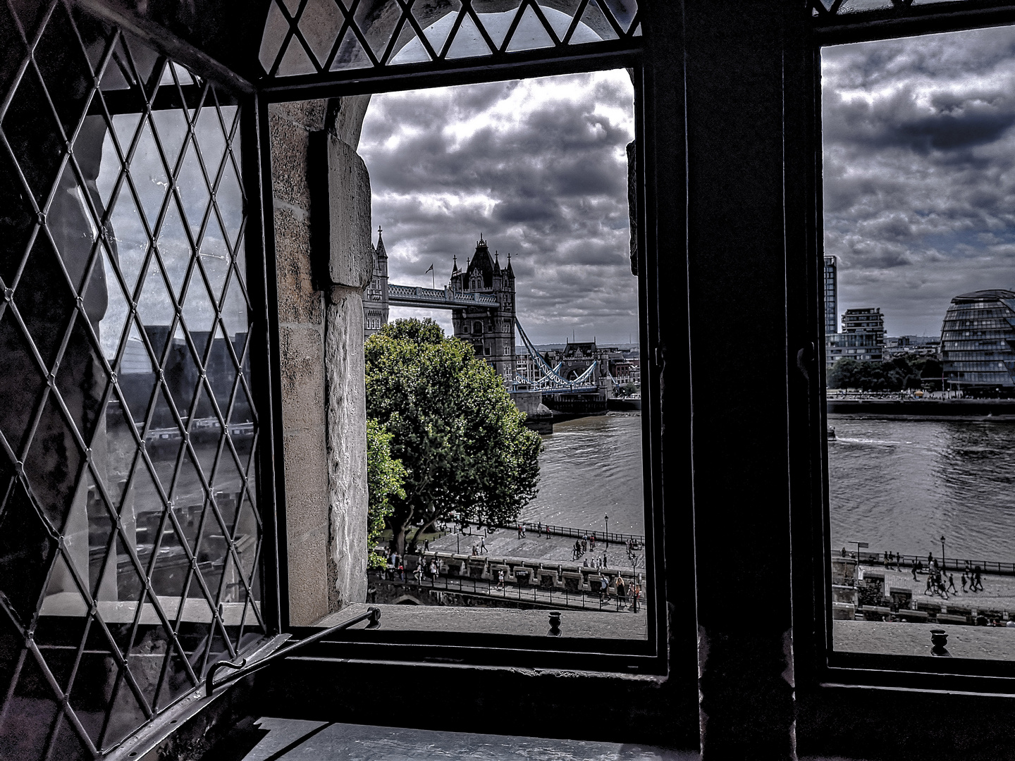 POV Watching the London Tower Bridge