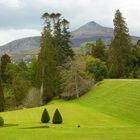 Powerscourt gardens with Sugar Loaf mountain