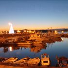 pozzuoli al tramonto dorato