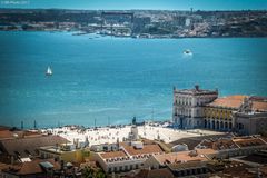 Praça do Comércio vom Castelo de São Jorge gesehen