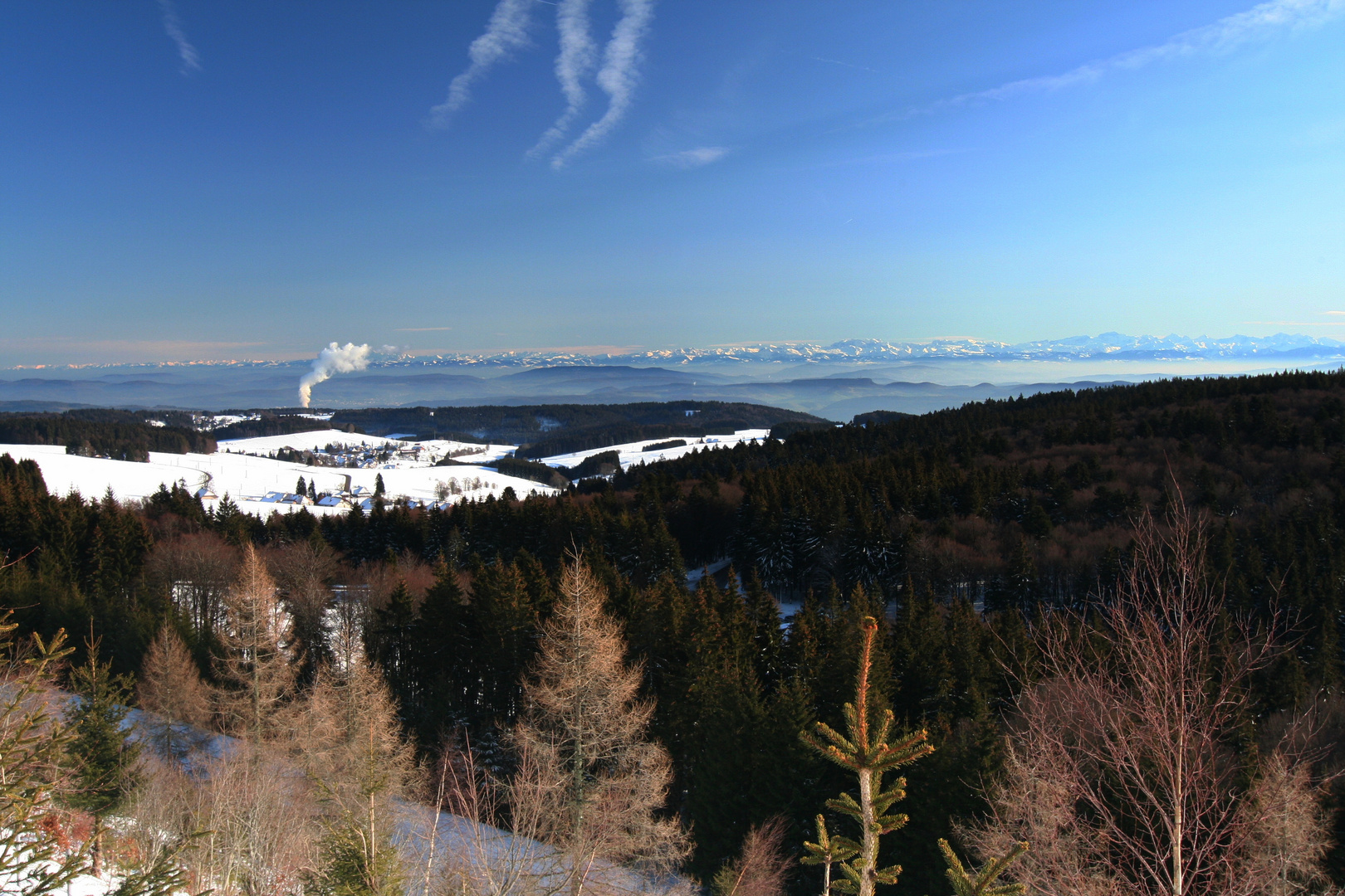 Prachtwetter mit Alpensicht