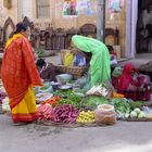 prächtige Marktfrauen