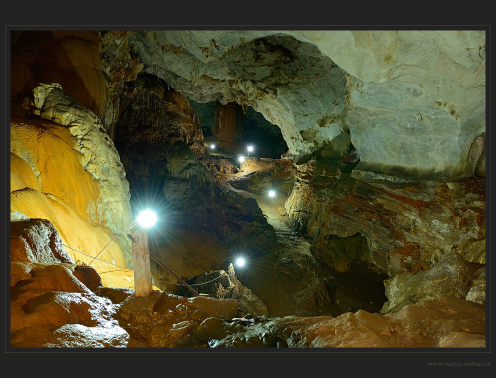 Prächtige Tropfsteinhöhle: die Saddan Cave