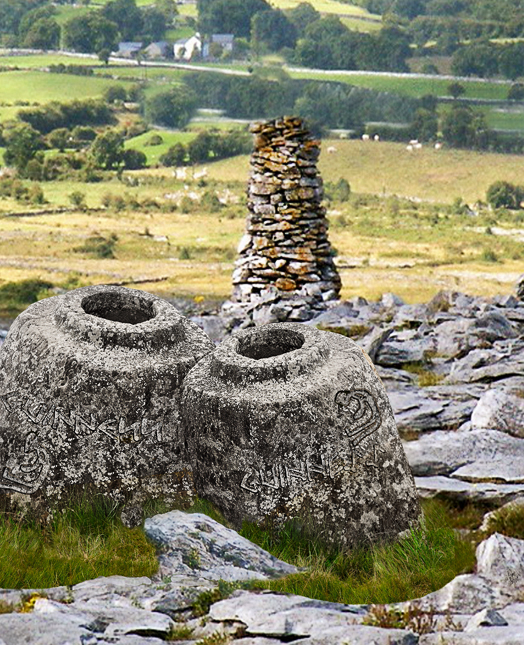 Prähistorische Brau-und Kultstätte in Irland.