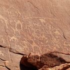 Prähistorische Schriften im Wadi Rum