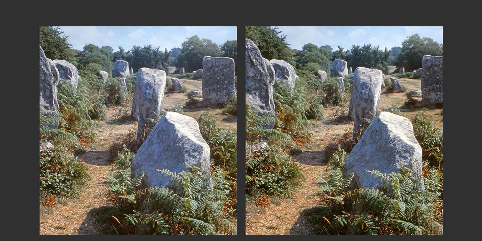 Prähistorische Steinreihen in Kerzerho, Bretagne