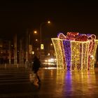 Präsent in Blankenberge / At Christmas Present on the Street in Blankenberge Belgium