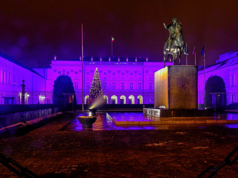 Präsidentenpalast bei Nacht