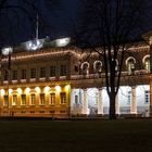 Präsidentenpalast bei Nacht (Vilnius, Litauen)