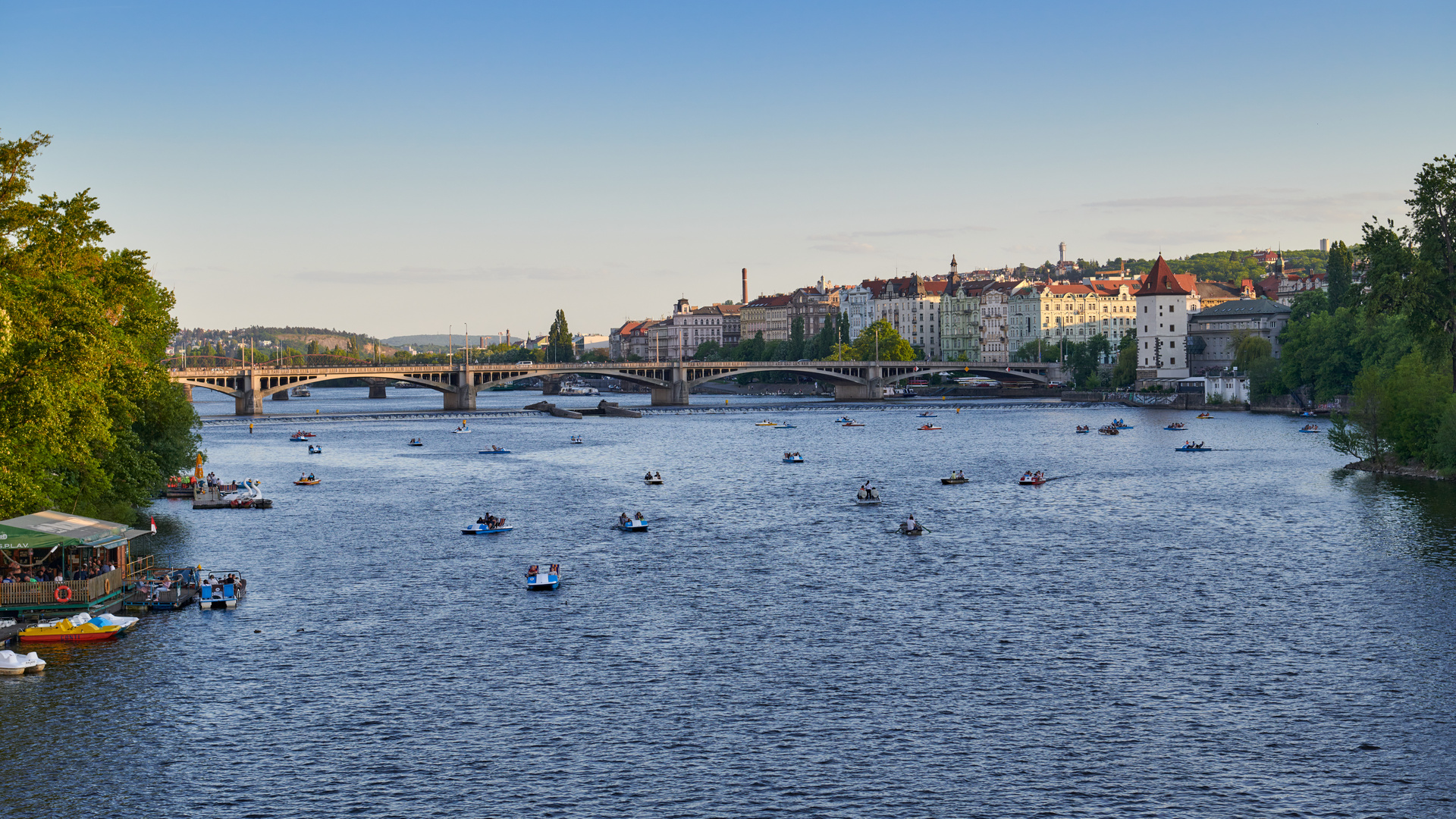 Prag - Abends an der Moldau