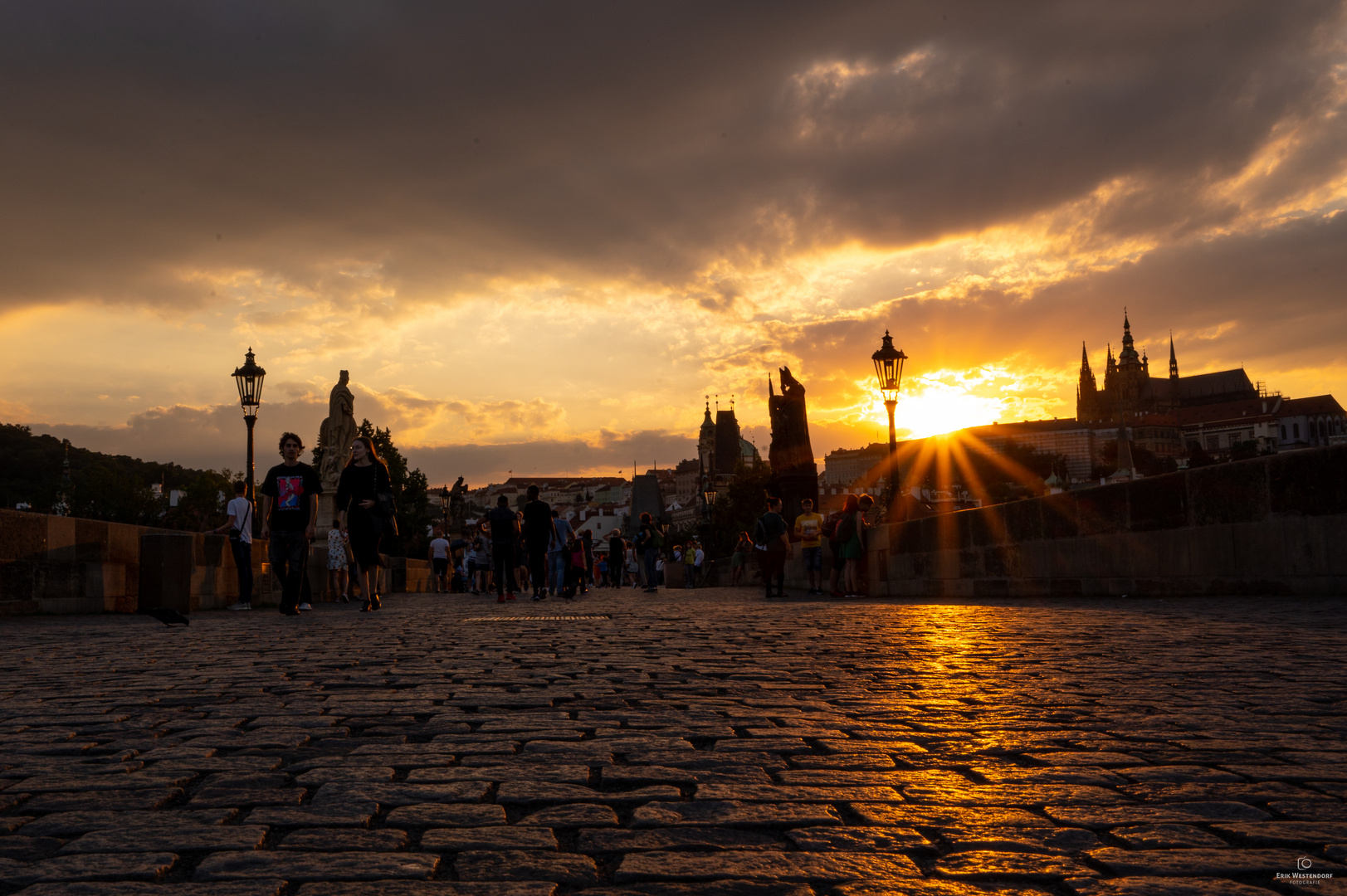 Prag - Abendstimmung auf der Karlsbrücke