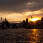 Prag - Abendstimmung auf der Karlsbrücke