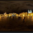 Prag - Altstädter Ring mit Teinkirche und Rathaus 