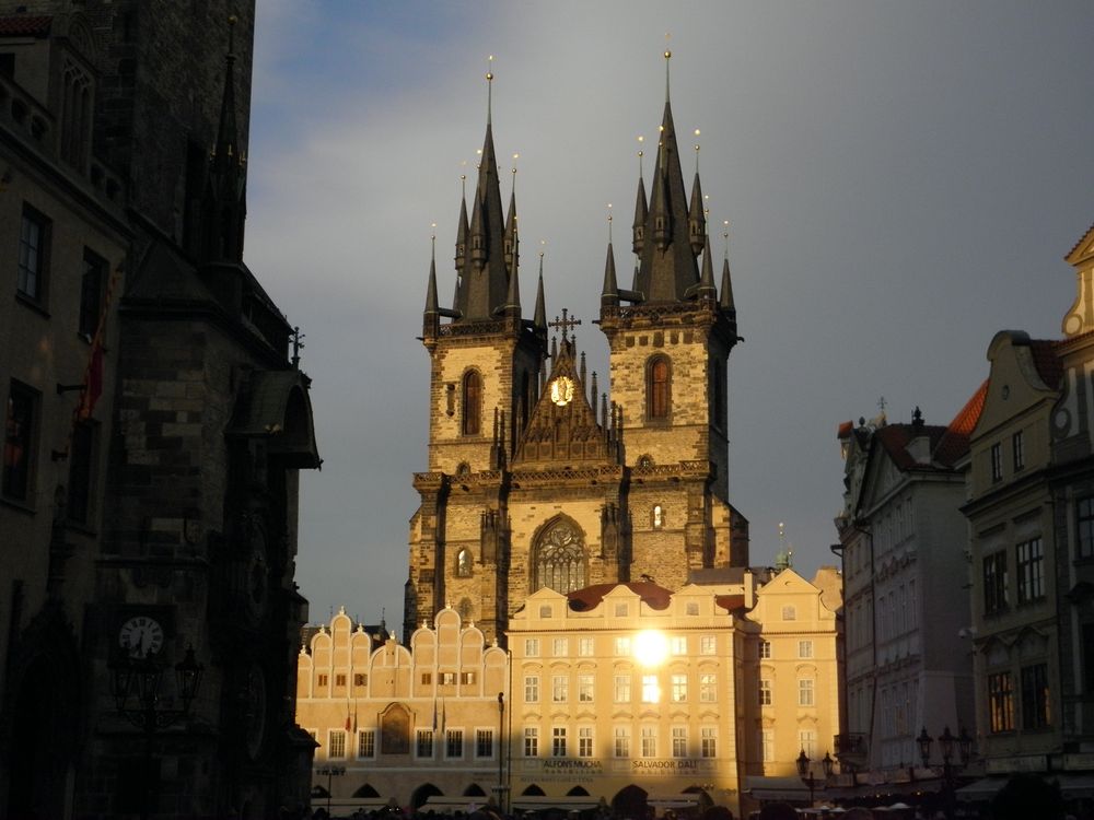 Prag at sunset