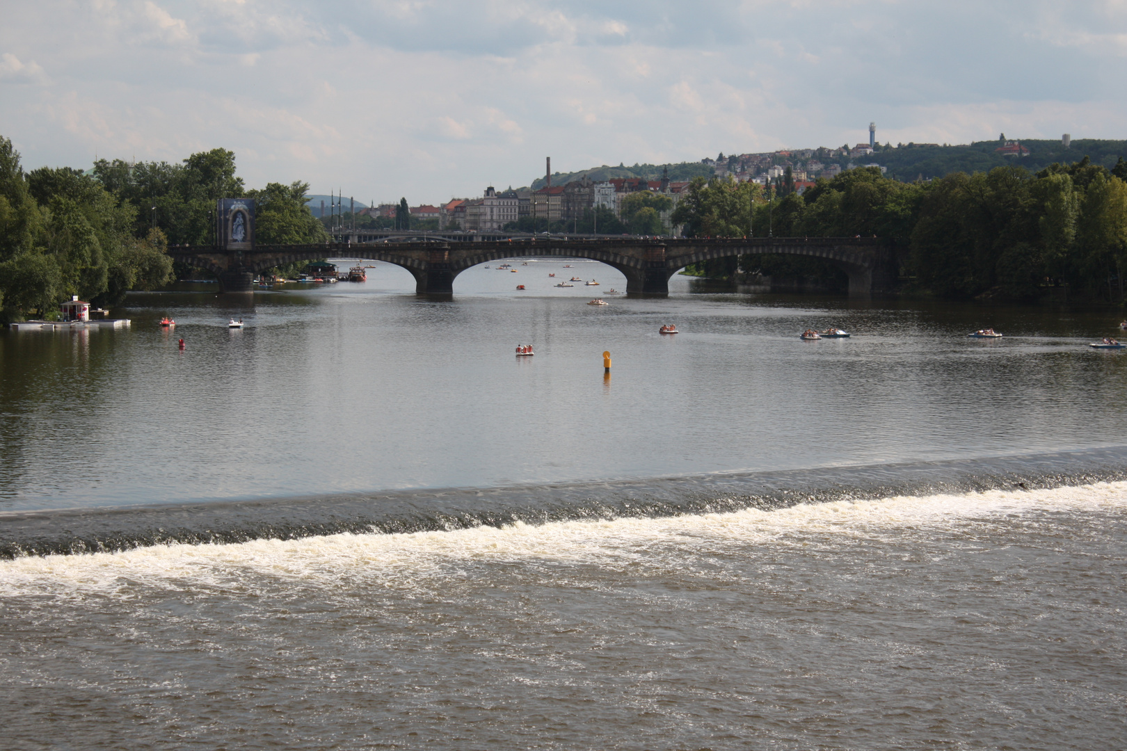 Prag : Blick auf die Brücke der Legionen