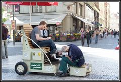 Prag, die Goldene Stadt 3, Schuhputzen gefällig?