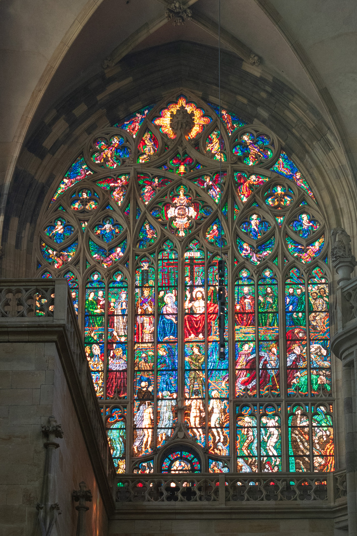 Prag - Fenster im St. Veits Kathedrale