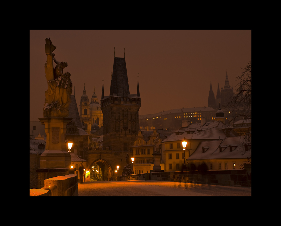 Prag - Karlsbrücke am Morgen