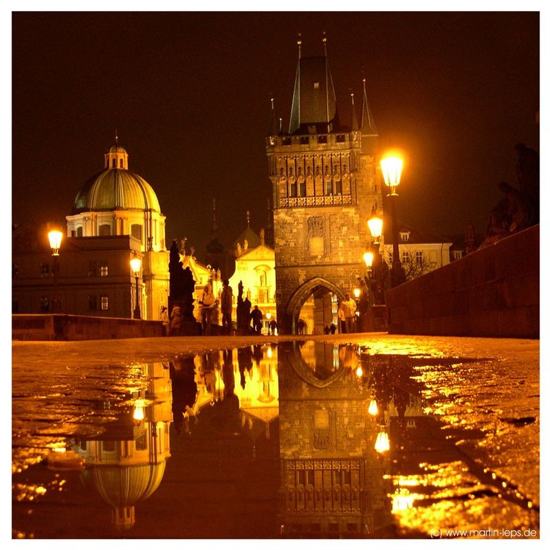 Prag - Karlsbrücke - nach dem Regen