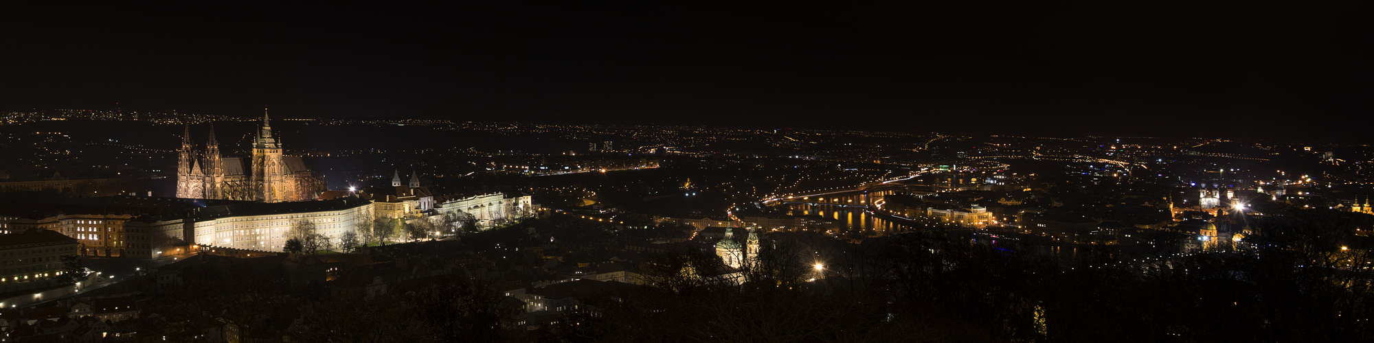 Prag nacht Panorama