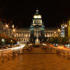 Prag - Nationalmuseum am Wenzelsplatz bei Nacht