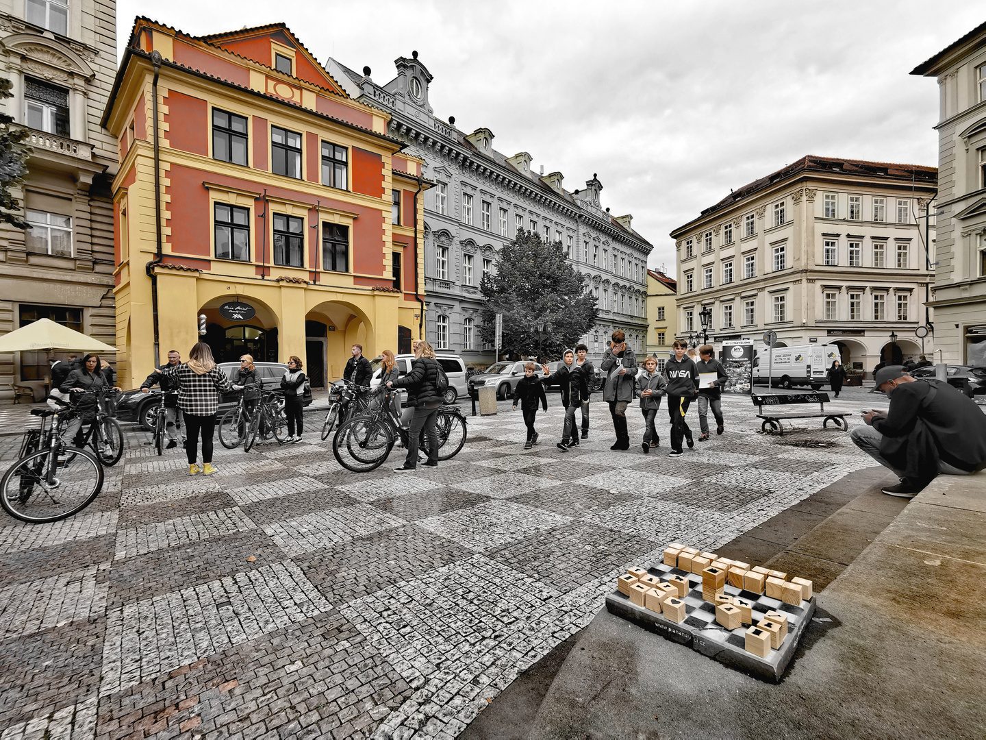 Prag Schach Platz p30-20-fx +3Fotos