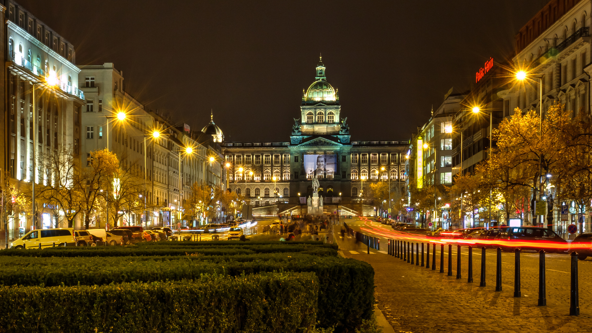 Prag - Wenzelsplatz am Abend