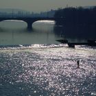 Prag - XVII / Blick von Karlsbrück auf die Moldau