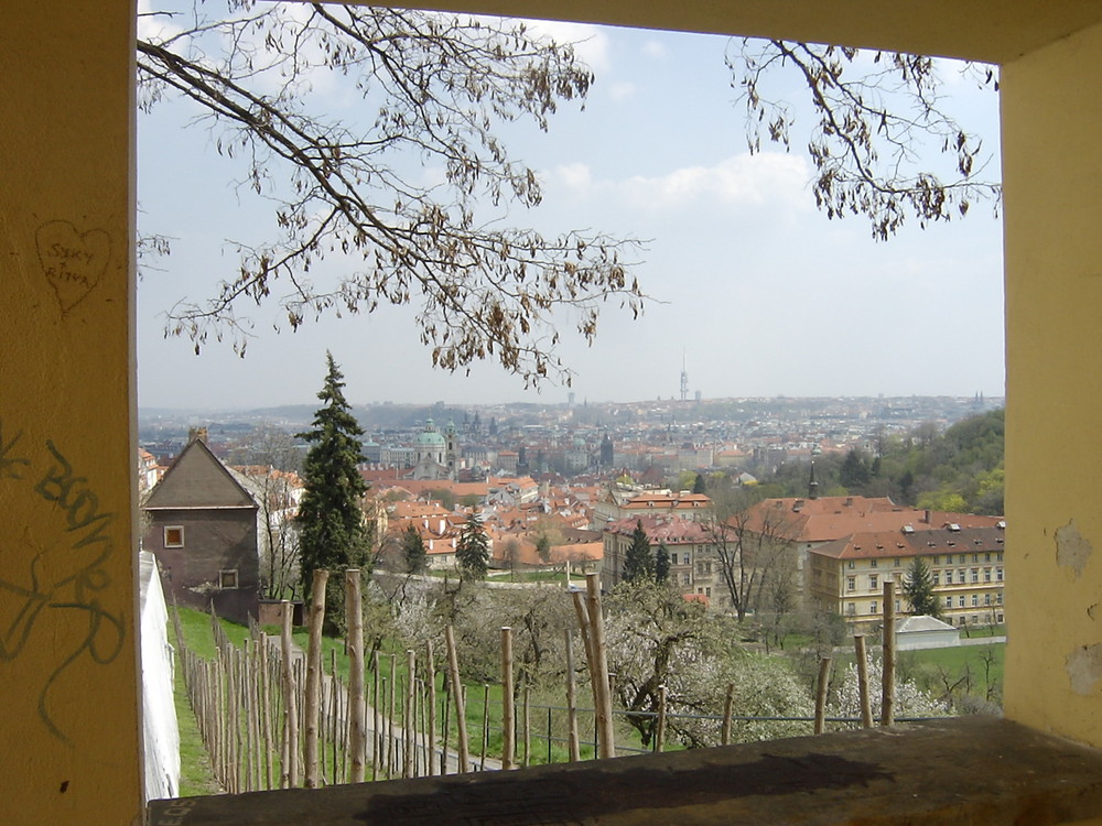 Praga, ein Blick von Mala Strana im Fruhling