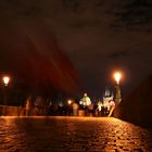 Praga,Karluv most,notturno