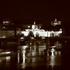 Praga,panorama notturno b&n 2