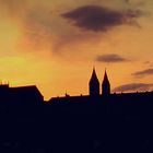 Prager Burg im Sonnenuntergang