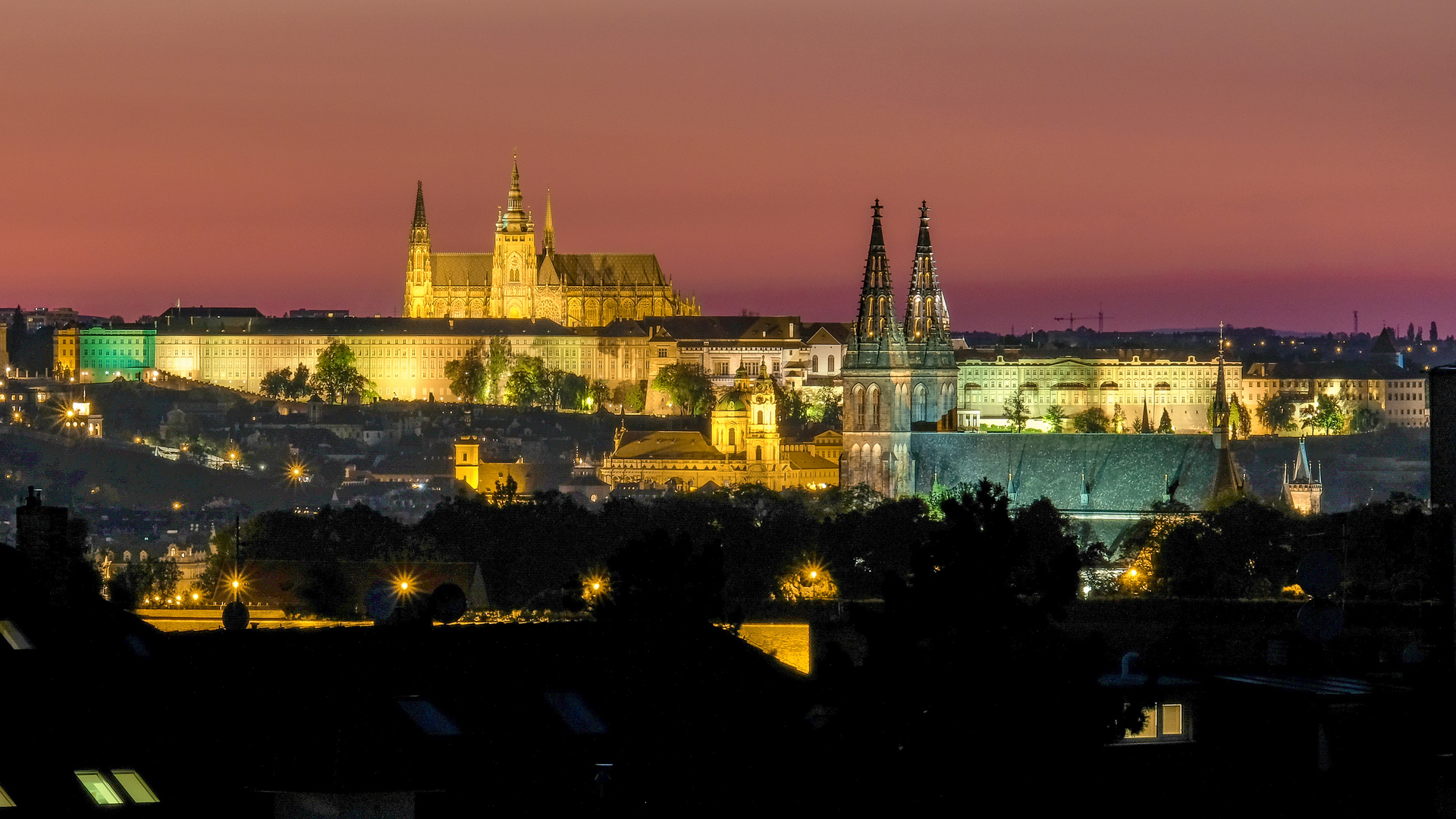 Prager Burg - Pražský hrad auf dem Berg Hradschin