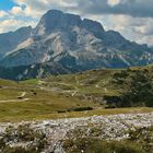 Pragser Dolomiten, am Strudelkopf, Blick auf hohe Gaisel