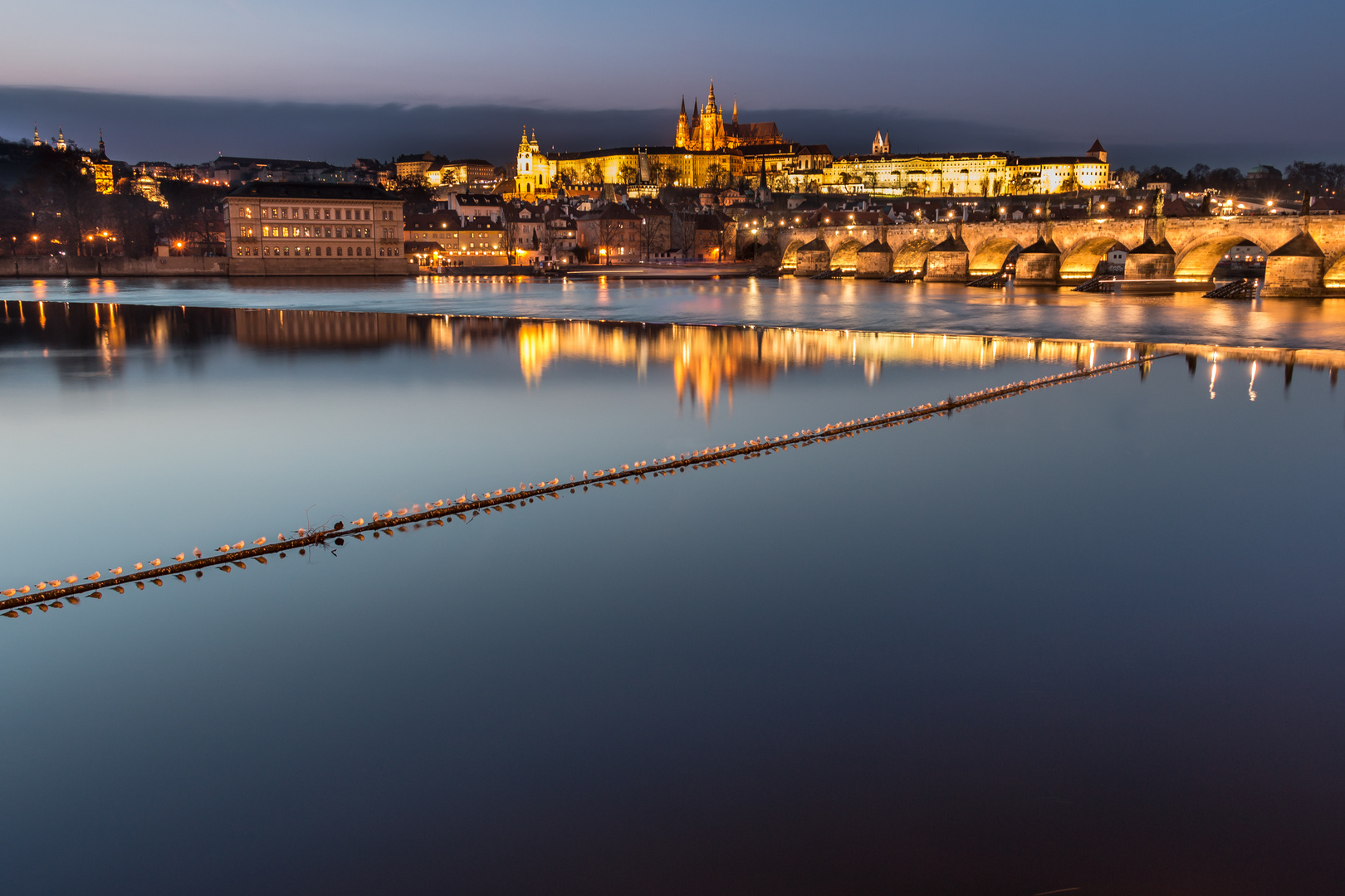 Prague at night