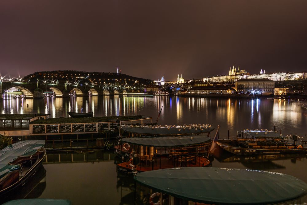 Prague at night