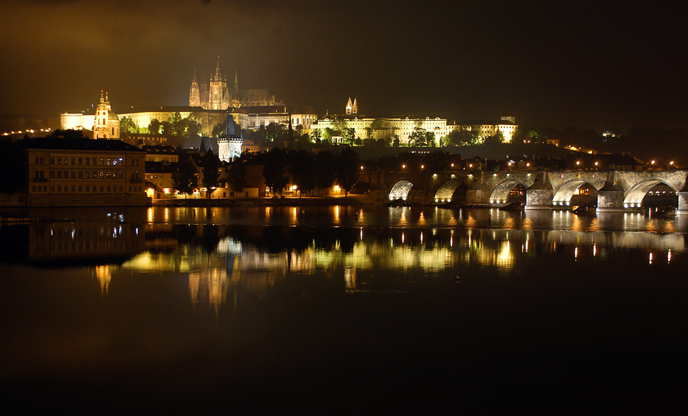 Prague at night