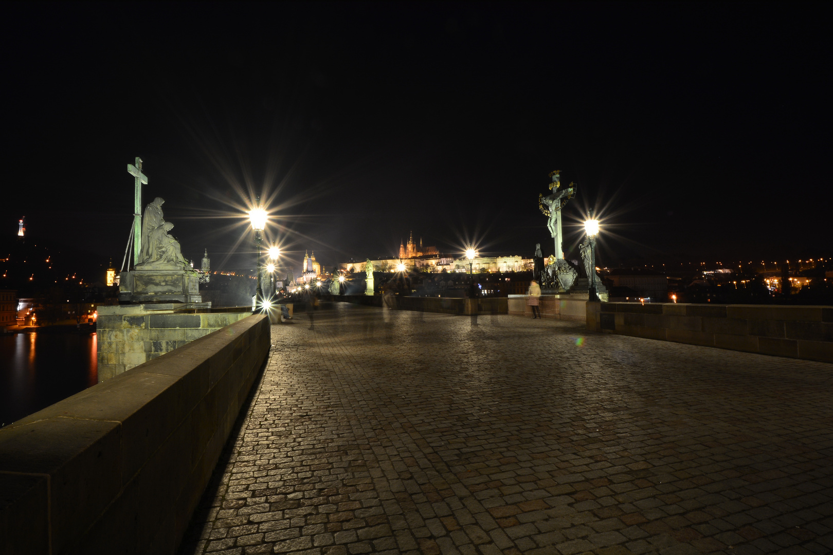 Prague - Charles bridge by night