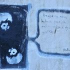Prague , grafiti sur les hauteurs de la ville