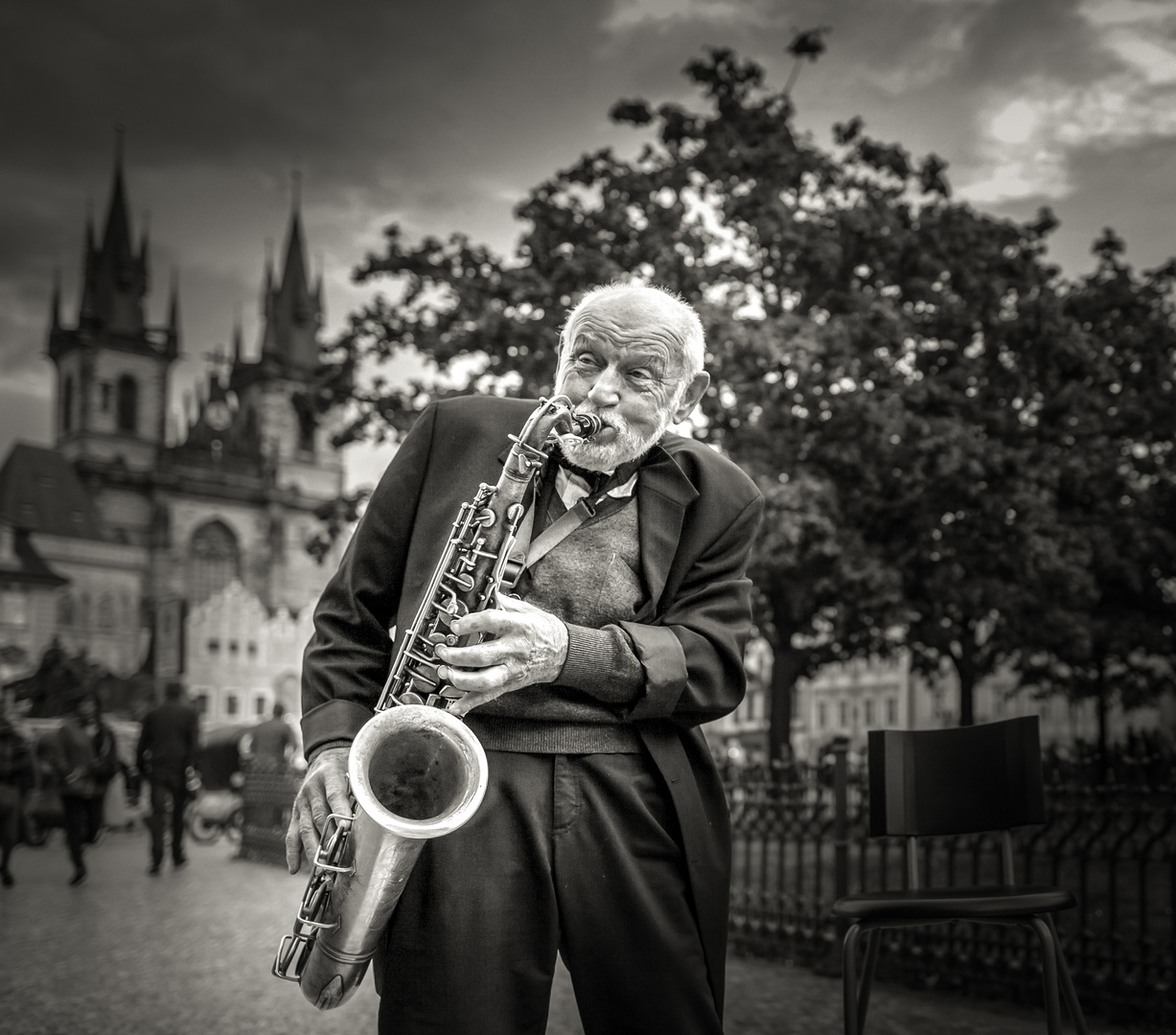 Prague saxophonist