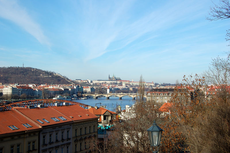 Prague. View of Prazsky Hrad from Vysehrad