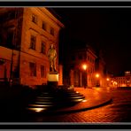 Prague&Hradcany after dark with sculpture of T.G.Masaryk