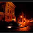 Prague&Hradcany after dark with sculpture of T.G.Masaryk